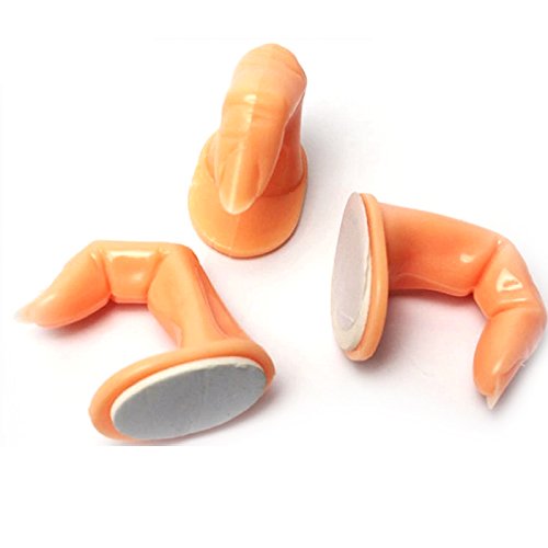 5Pcs Nail Art Practice Fingers Fingers Model Nail Art Design Display Tool with Nails