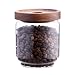 REFSAVER Glass Jar with Lid Coffee Canister with Airtight Bamboo Wooden Lid Glass Storage Containers for Candy,Tea,Coffee,Sugar,Cookie,Spice 17OZ