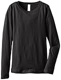 Clementine Little Girls' Everyday Long Sleeve Tee, Black,Small (6-6x)