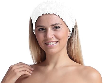 Disposable Spa Non-Woven Headbands for Salon, Spa or Makeup (100 Count) - White