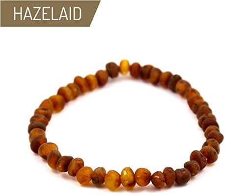 Hazelaid (TM) 8" Baltic Amber Nutmeg Bracelet (on elastic)