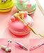 Amberetech Cute 3.5mm in Ear Earphones Earbuds Headset with Macaron Earphone Organizer Box Case for iPhone,for Samsung,for Mp3 iPod Pc Music (Pink)
