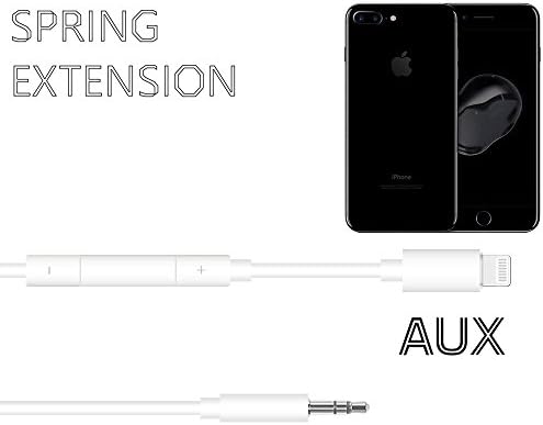 iPhone 8 iPhone X Aux Cord, Ablerv with Control Stereo Audio Cable with 8pin Male Lightning to Male 3.5mm Headphone Jack Adapter for iPhone 8/8 Plus, iPhone X, iPhone 7/7 Plus