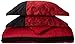 Chezmoi Collection Dynasty Black Red Jacquard 7-Piece Comforter Set, California King