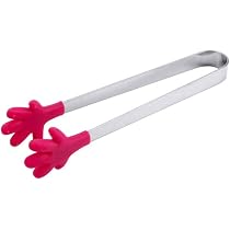 Lot De 9 Pinces à Sucre En Inox Avec Embouts Silicone - Formes Cœur Et Main - Pour Bonbons, Glaçons, Buffet, Grill