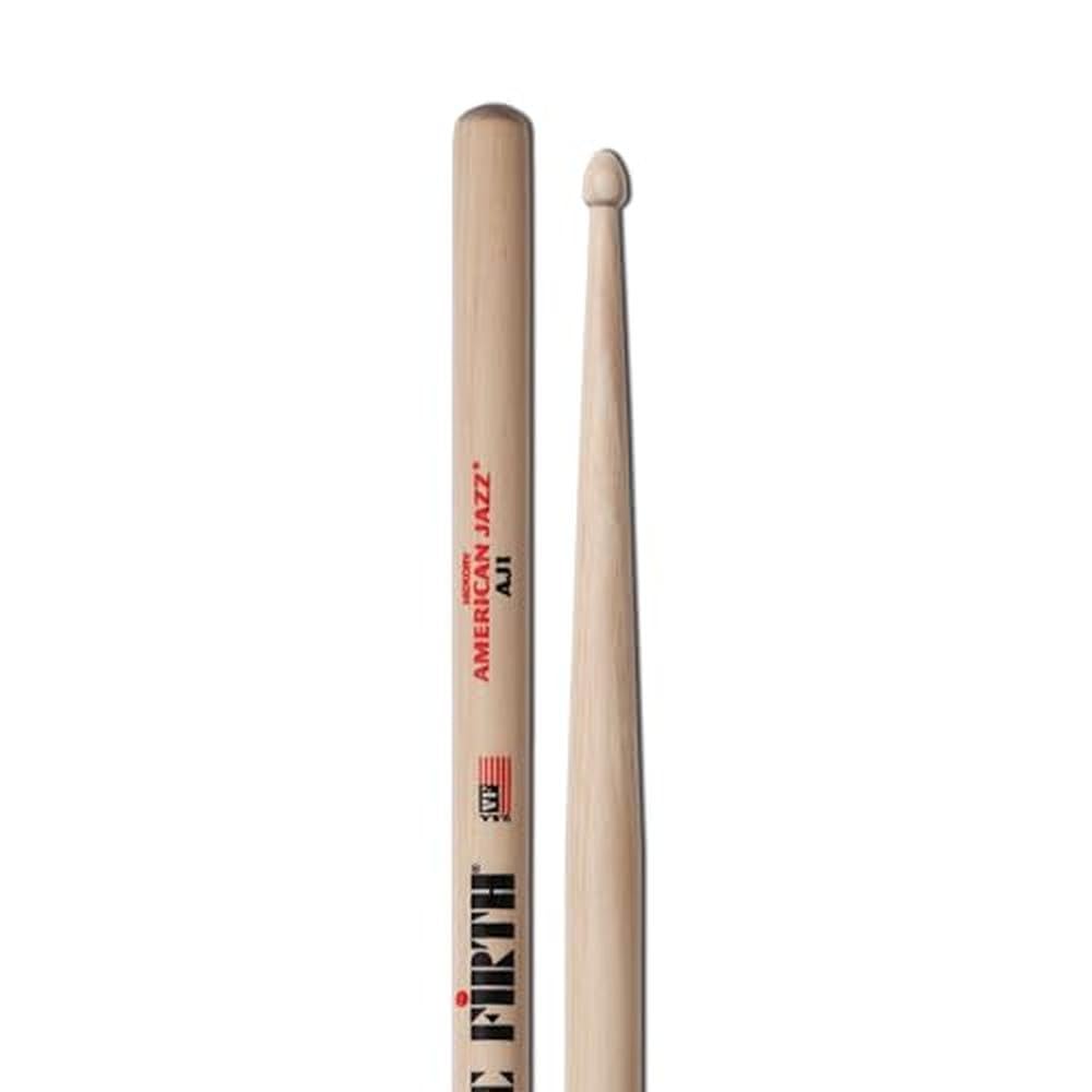 Vic FIrth - American Jazz® Drumsticks AJ1 - American Hickory - Tear Drop Wood Tip