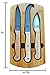 Hosting Elegance - 3 Tiered Bamboo Cheese Board Knife Set for Weddings and Parties - Sturdy Setup, Wide 10 inch Base