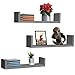 Sorbus Floating Shelves - Hanging Wall Shelves Decoration - Perfect Trophy Display, Photo Frames (Gray)