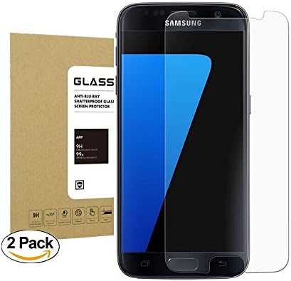 Galaxy S7 Tempered Glass Screen Protector,Halier [2 Pack] 9H Hardness [Anti-scratches] [Crystal Clear] [Bubble Free] Premium Screen Protector for Samsung Galaxy S7