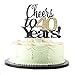 LVEUD Black Font Golden Numbers Cheers to 40 Years Happy Birthday Cake Topper -Wedding,Anniversary,Birthday Party Decorations (40th)