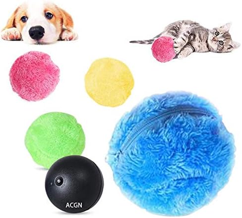 ACGN Magic Roller Ball Dog Cat Pet Toy Automatic Roller Ball with 1 Rolling Ball and 4 Color Ball Covers