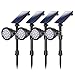 JSOT Solar Spot Lights, Outdoor 18 LED Landscape Lamps Super Bright Spotlight Waterproof Flood Lamp with Motion Sensor for Deck Yard Garden Garage Driveway (White - 4 Pack)