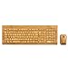 SNGU SG-KG308-N+MG93-N 2.4GHz Full Bamboo Handmade Wireless Keyboard and Mouse Combo(3 Key Pads)
