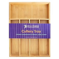 Totally Bamboo Flatware and Utensil Drawer Organizer