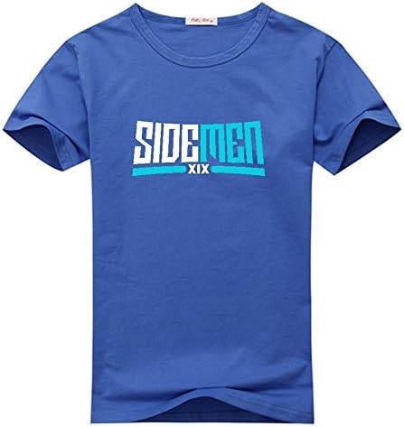 Sidemen Men's Custom Print Classic Cotton T-Shirt XX-Large Blue