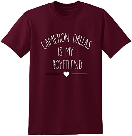 Teesven Men's Cameron Dallas Is My Boyfriend Unisex T Shirt Medium Maroon
