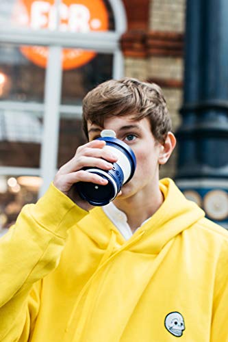 Trinkbecher für Kaffee und andere Getränke von Pokito - Faltbarer Becher/Kaffeebecher to go mit Deckel für unterwegs, Auto, Outdoor, Camping - Robust, wiederverwendbar, Auslaufsicher - Blau – Bild 4