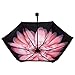 Fidus Ultra light Mini Compact Travel Umbrella – Windproof Portable Parasol Sun & Rain Outdoor Golf Umbrella With 95% UV Protection for Women Men Kids-pink daisy