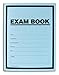 BookFactory Exam Blue Book, Ruled Format, 8.5x11 Inches, 16 Pages, 10-Pack (Made in USA)