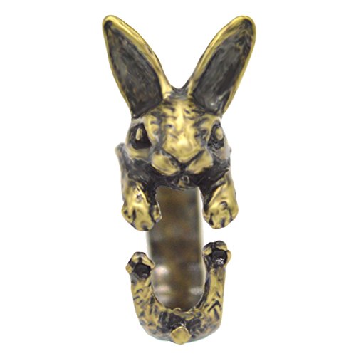 Vintage Handmade Bunny Rabbit Animal Wrap Rings Gift for Women and Girls Fashion Jewelry (Antique Bronze)