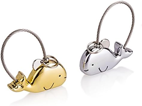 MoreFarther Pop Keychain Cute Keychain for Couples 1 Pair Sweet Kissing Pig / Whale / Elephant Couple Keyrings Pandent for Key Bag Handbag Purse Fashion Mini Animal Personalized Decor ( F G + S )
