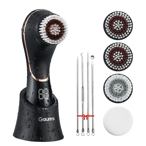 Photo 1 of Facial Cleansing Brush Face Scrubber Exfoliator Rechargeable IPX7 Waterproof Electric Spin Cleanser Device for Exfoliating, Massaging and Deep Cleansing Removing Blackhead, Face Massaging