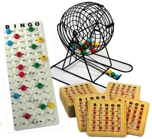 Deluxe Bingo Vinyl Cage Set with 25 Slide Cards