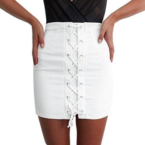 Clearance!Women Skirt Daoroka Sexy High Waist Slim Bandage Mini Party Cocktail White Fashion Skirt Valentine's Day Gift For Lovers Girlfriend (S, White)