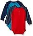 adidas Baby Boys' Single and 2 Pack Bodysuits, Blue/Red, 12 Months