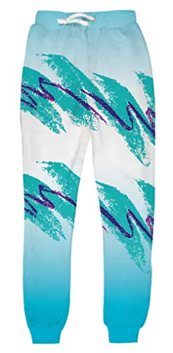 Belovecol Jogger Pants 90s Jazz Solo Cup Graphic Casual 3D Printed Sweatpants Active Gym Trouser with Pocket for Men Women XL Blue