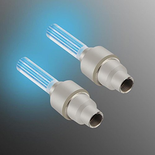 Kinrui Fashion 5Pcs The New Cool Bike Tire Wheel LED Lights Gas Nozzle Lamp Comes With Battery (blue)