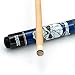 CUESOUL 57 inch 19oz 1/2 Maple Pool Cue Stick Kit- Rock The World Stylish Pattern Cue Design in Blue Paint