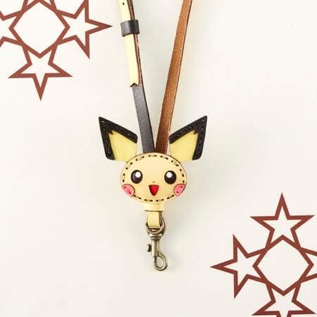 在庫限りピチュウネックストラップ Ojaga Design オジャガデザイン ピチュー ポケモン ポケットモンスター ピカチュウ 革製品 ハンドメイドレザー