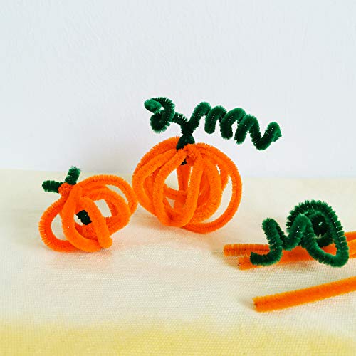 440 Pieces Halloween Pom Pom and Pipe Cleaner Kit Including 140 Pieces Chenille Stem, 130 Pieces Pom Poms and 170 Pieces Wiggle Googly Eyes for Craft DIY Art Supplies