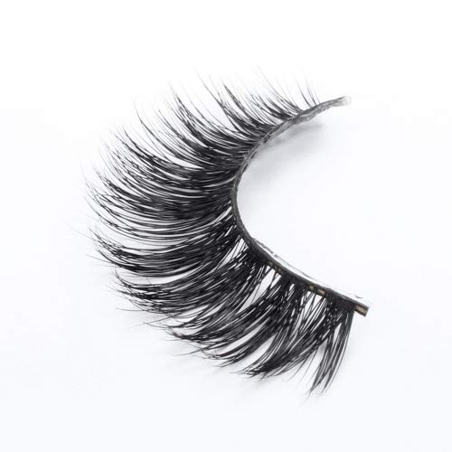 3D Mink False Eye Lashes Beautyorigin Fake Eyelashes 100% Siberian Mink Fur Makeup Wispy Long Cross Thick Reusable Fake Eyelashes 5 Pairs/pack （Style 1）