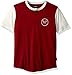 Brixton Men's Wheeler Short Sleeve Standard FIT Henley Knit TEE, Burgundy/Off White, XL