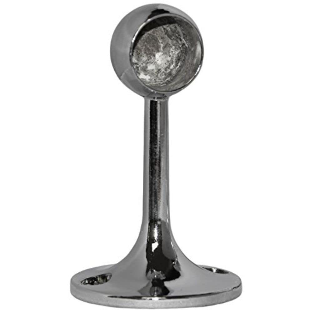 Merriway BH02000 (2 Pcs) CP Towel Rail End Support Bracket, 25mm (1 inch) Chrome Plated - Pack of 2 Pieces