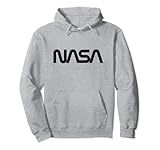 NASA Worm Logo Black No Distress Pullover Hoodie