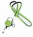 Doliphine Multi-Colored Rhinestone ID Badge Tag Key Glass Retractable Reel Neck LANYARDs (Lime Green)