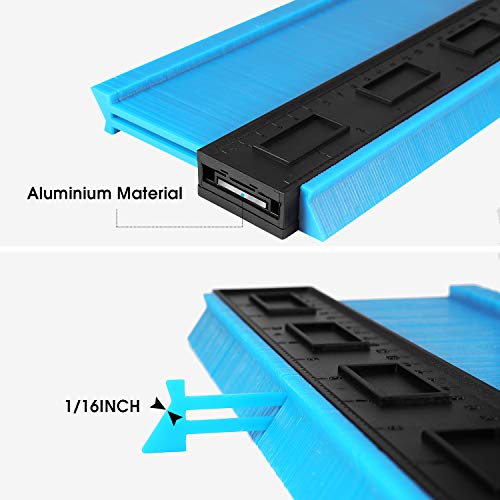 KEGOUU Contour Gauge 10 Inch Profile Gauge Measure Ruler Contour Duplicator for Precise Measurement Tiling Laminate Wood Marking Tool