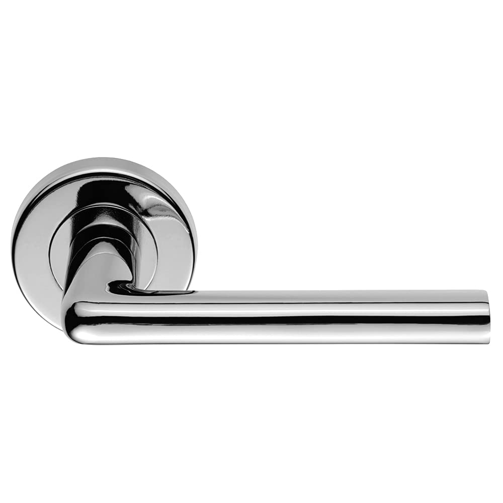 Serozzetta Eden Door Handles on Round Rose - Polished Chrome