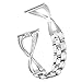 E ECSEM Compatible with Garmin Vivomove HR Bands for Women, 20MM Stainless Steel Bling Bling Quick Release Replacement Bracelet with Rhinestones Diamond X-Link for Vivomove HR Smartwatch (Silver)