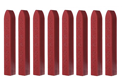 Ocharzy 8 Pcs Sealing Wax Sticks Set without Wicks for Postage Letter Retro Vintage Wax Seal Stamps (Red) - Thumbnail 3