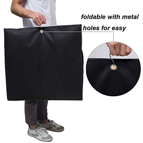 KIMBORA Costume Dance Garment Bag with 3 Clear Zipper Pockets for Suits Dress Cover, Travel Storage & Competitions, Set of 2 (Black) - Thumbnail 4