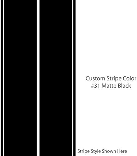 THE HAWK 10" Dual Racing Stripes / Color MATTE BLACK / You Choose Gap Width / car truck vehicle vinyl decal / Custom Made By 1060 Graphics (1.5" Gap Width)