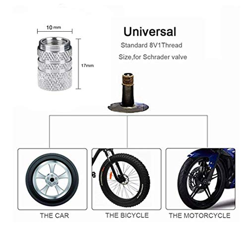 image for choolo Tire Air Valve Caps Stem Cover Universal Fits All Cars Trucks S