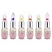 Flower Crystal Jelly Lipstick Color Changing Lip Gloss, Staron Magic Temperature Change Long Lasting Moisturizer Bright Makeup Lip Stick with Flower Cheap (A)