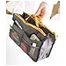 Purse Organizer Insert for Handbags - Nylon Tote Bag Organizer Insert - Handbag Women Travel Makeup Organizer Purse Insert - Phone Pocketbook Passport Wallet with Zipper Cosmetic Travel Bag Insert