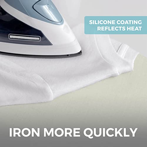 HOME GENIE Reflective Silicone Ironing Board Cover, Iron Faster, Heavy Duty Scorch and Stain