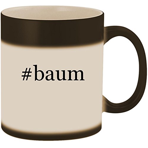 #baum - 11oz Ceramic Color Changing Heat Sensitive Coffee Mug Cup, Matte Black